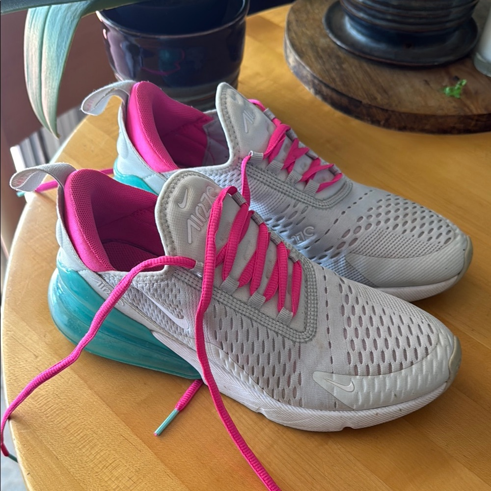 Women's Nike Air Max with Pink and Blue Accents